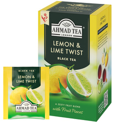 Melnā tēja Ahmad, Lemon & Lime Twist, 20 gab.