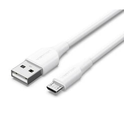 USB kabelis Vention USB-A - Micro USB, 2.0, 2A, 2m, balts