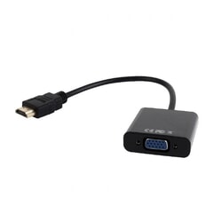 Video adapteris Gembird HDMI 1.4 - VGA, 15cm, melns