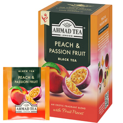 Melnā tēja Ahmad, Peach & Passion Fruit, 20 gab.