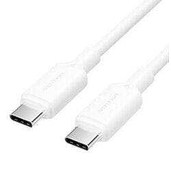 USB kabelis Vention USB-C - USB-C, 2.0, PD 60W, 2m, balts