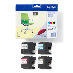 Tintes kasete Brother LC229XL, BCYM multipaka