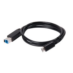 USB kabelis Club3D USB-C - USB-B, 3.2 Gen 2, 3A, 1m, melns