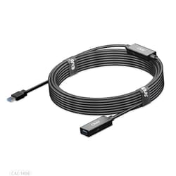 USB kabelis Club3D USB-A, 3.2 Gen 1, aktīvais pagarinātājs, 12W, 10m, melns