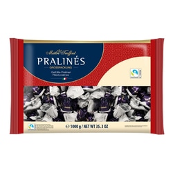 Konfektes, pralinē piena šokolādē ar krēma un pārslu pildījumu, 1kg