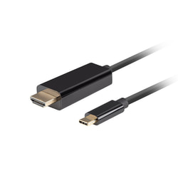Video kabelis Lanberg USB-C - HDMI 2.0, 1.8m, melns