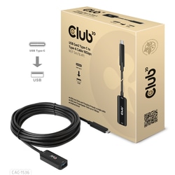 USB kabelis Club3D USB-C - USB-A, 3.2 Gen 2, pagarinātājs, 5m, melns