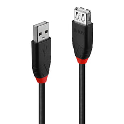 USB kabelis Lindy USB-A, 2.0, aktīvais pagarinātājs, 5m, melns